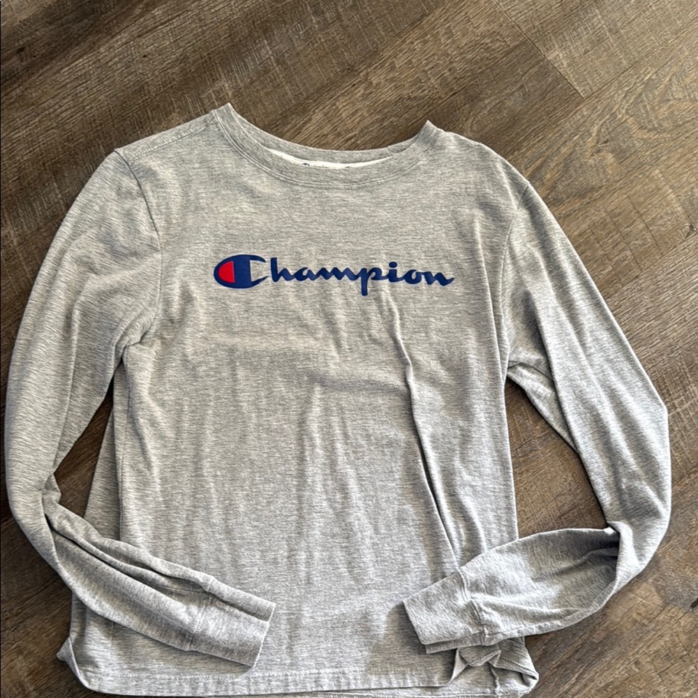 Champion Heather Gray Long Sleeve Tee